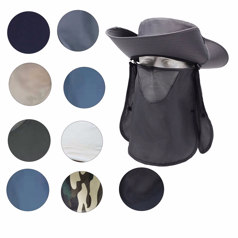 Outdoor Hat with Removable Sun Protection Face Shield