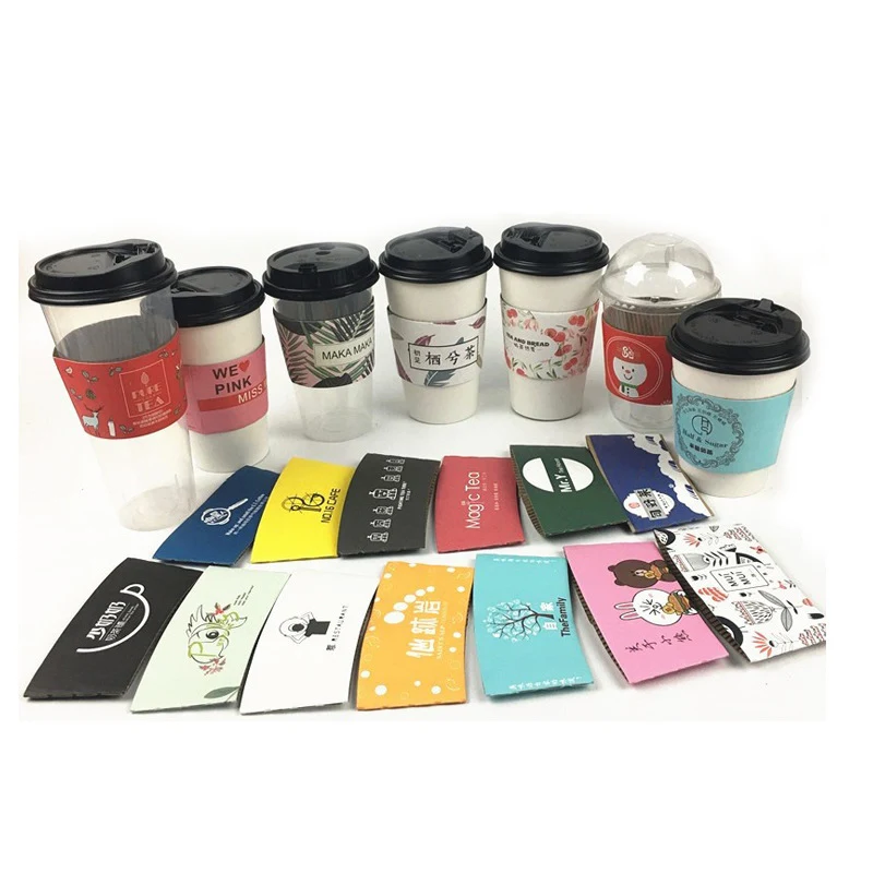 Hot Beverage Disposable White Paper Coffee Cup Sleeve 1