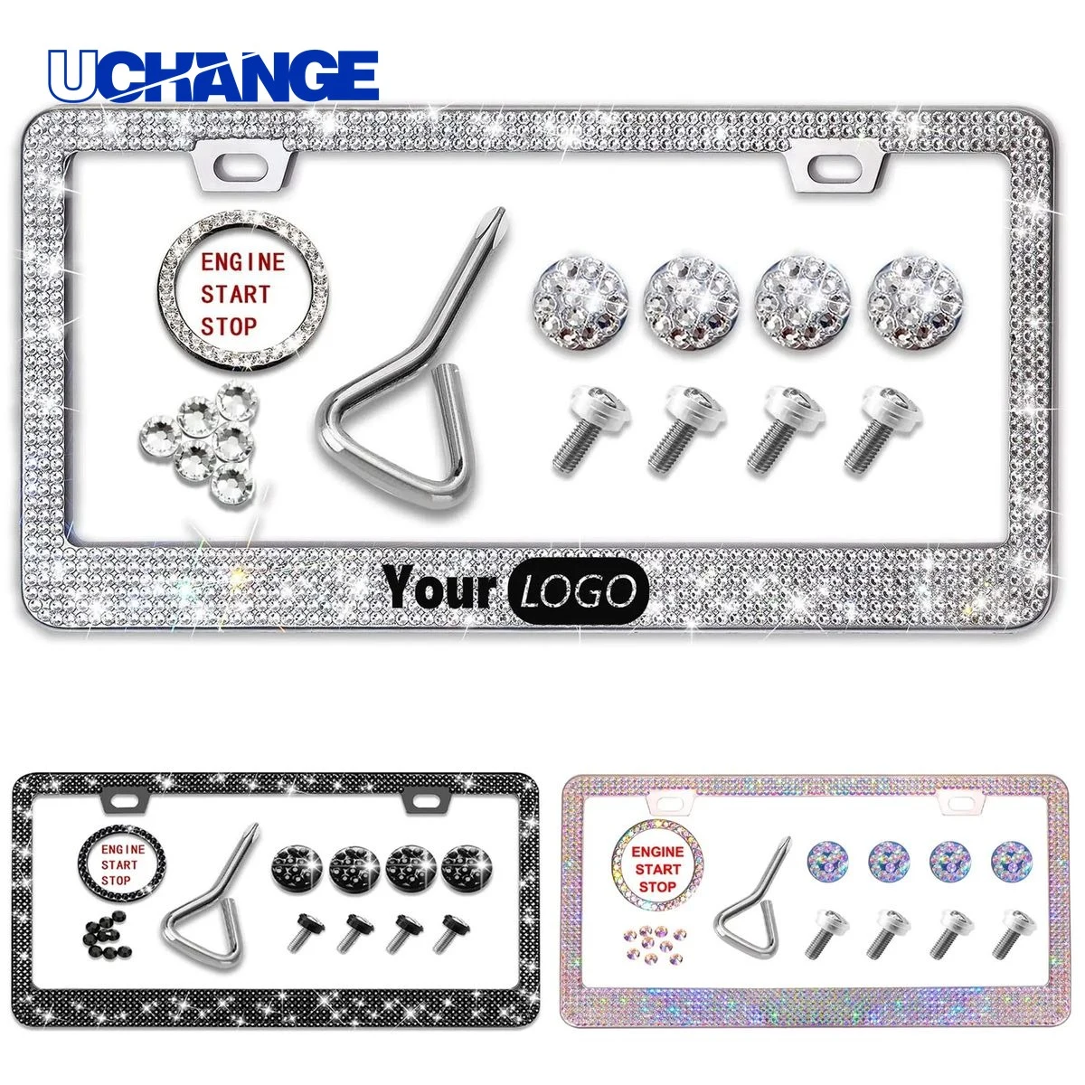 Crystal License Plate Frame 1