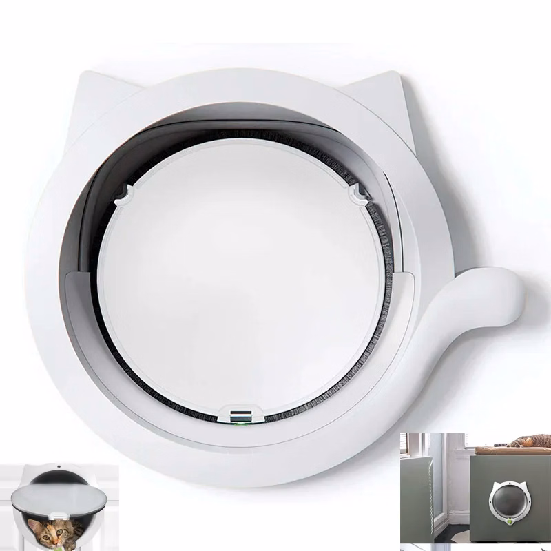 Pet Door for Cats & Dogs Free Access Cat Flap Dog Door