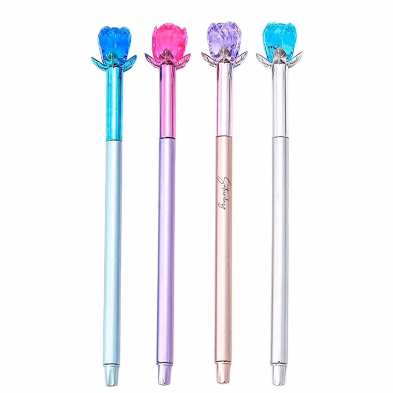 Elegant Floral Design Custom Logo Gel Pen