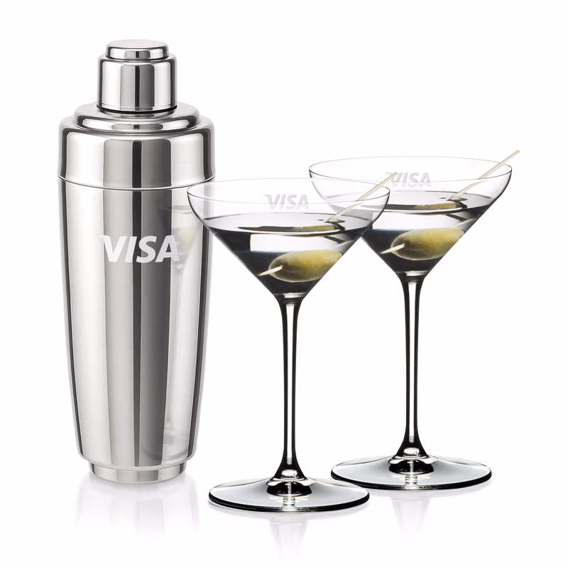 Pescara Shaker & RIEDEL Martini Set