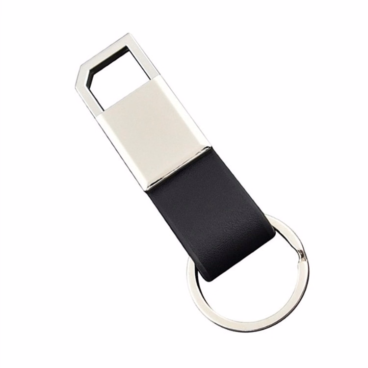 Leather And Silver Keyring