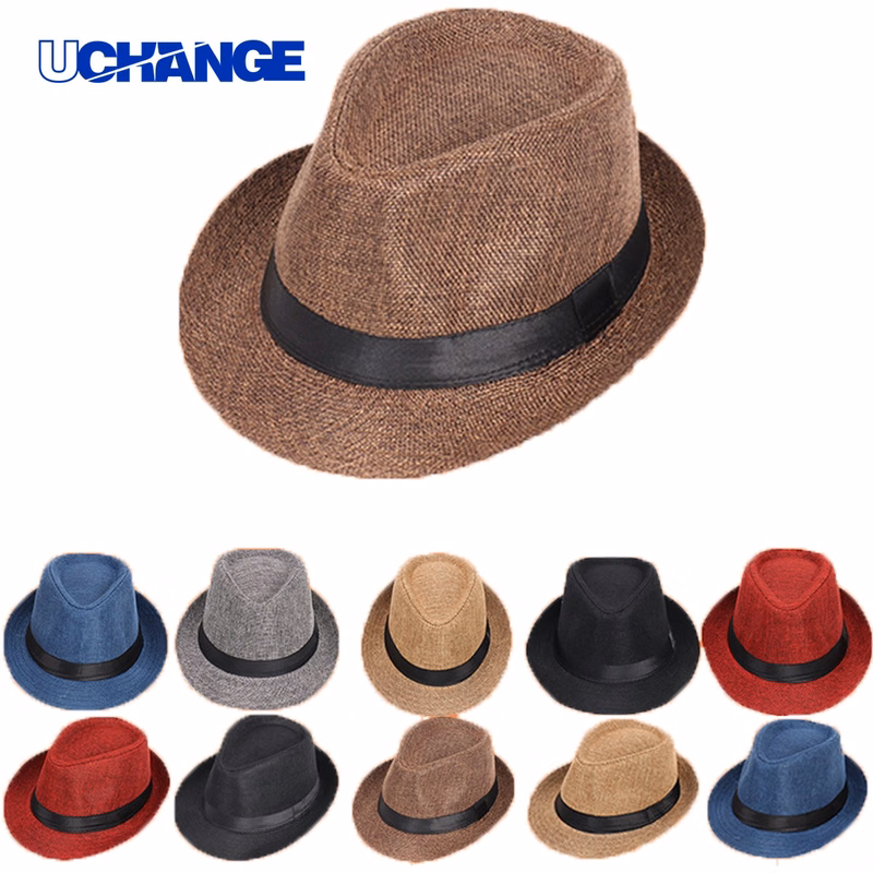 Retro Jazz Straw Hat for Casual Wear