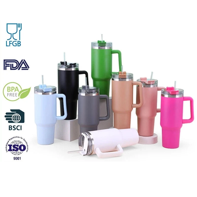 Insulated Travel Mug with Handle-40 OZ 1