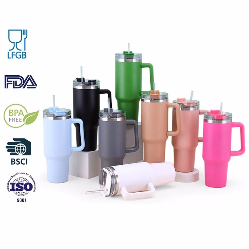 Insulated Travel Mug with Handle-40 OZ