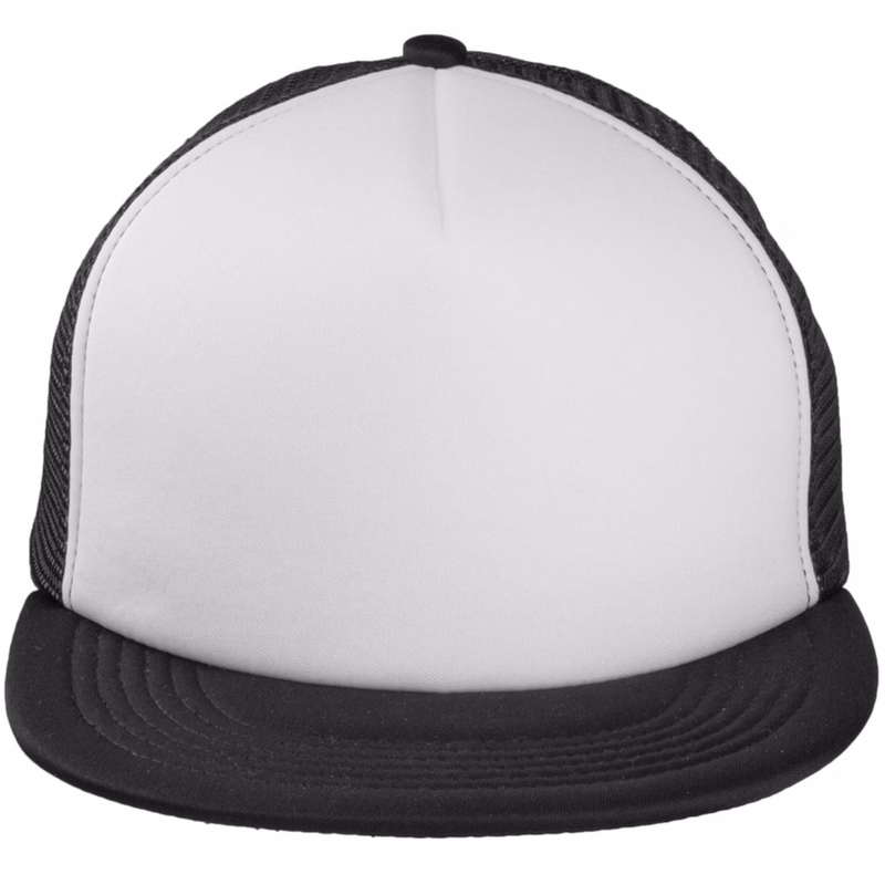 Classic Flat Bill Mesh Trucker Hats w/ Snap Closure Caps