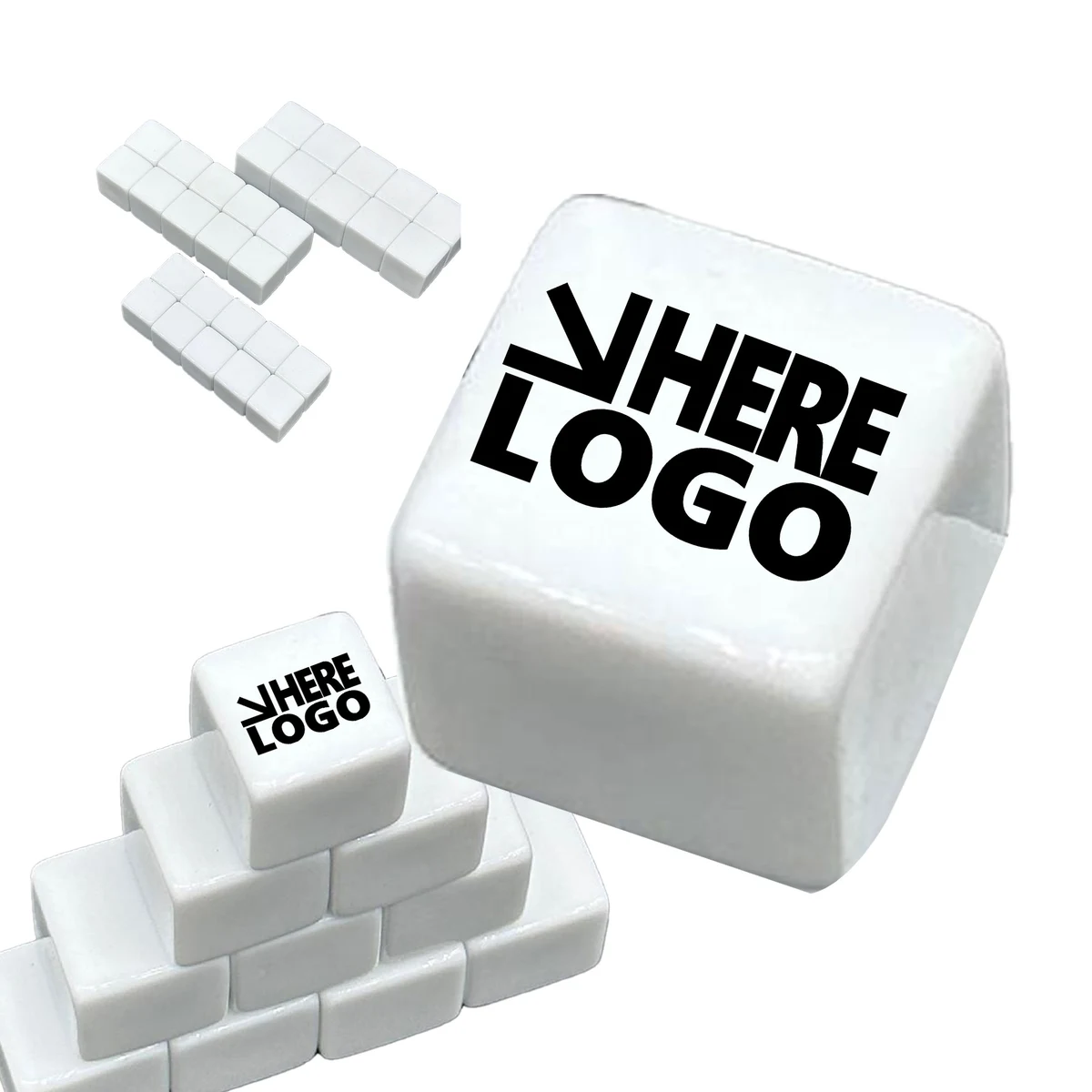 MOQ 100 Custom White Acrylic Dice 1