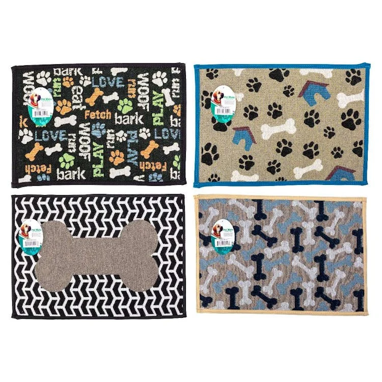 Pet Mats - Assorted Dog Designs Non-Slip 1
