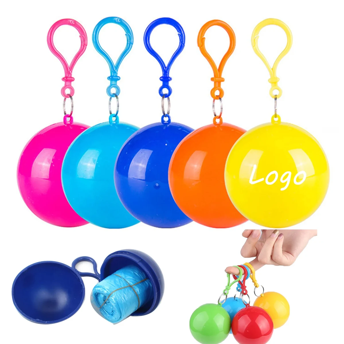 Waterproof Raincoats In Keychain Ball 1