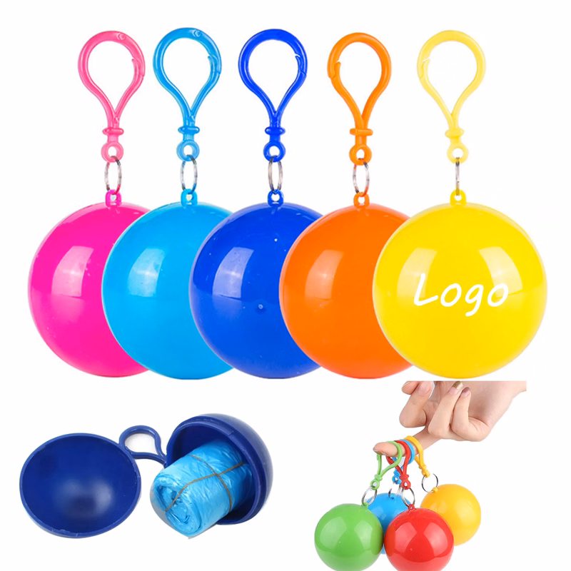Waterproof Raincoats In Keychain Ball