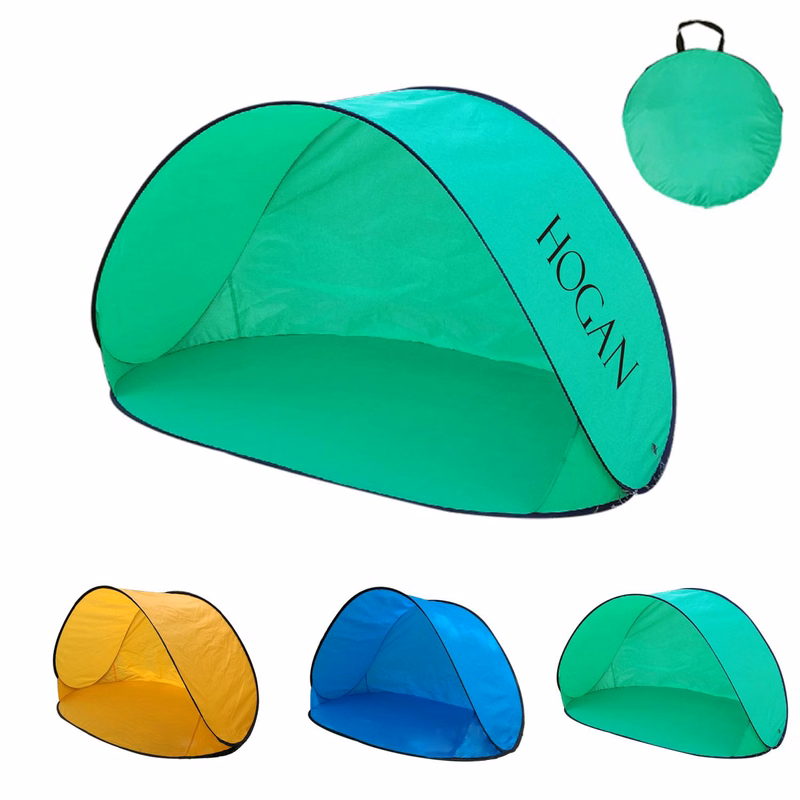 Folding and automatically pops open beach tent