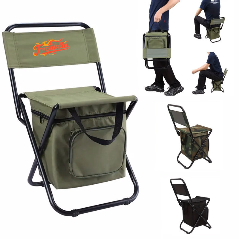 MOQ20 Portable 3-in-1 Outdoor Folding Chair with Cooler Bag