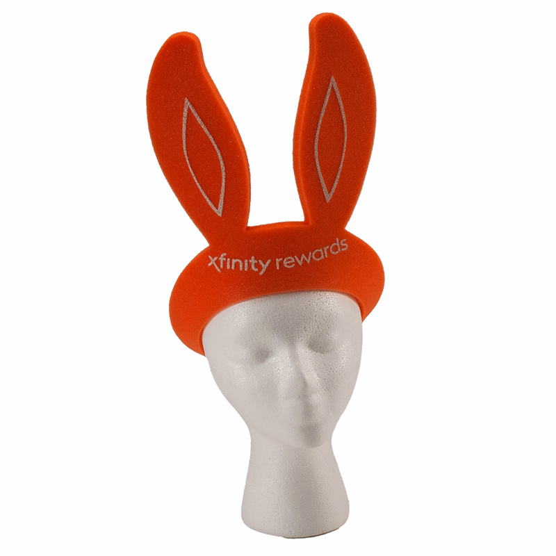 16" Foam Bunny Ears Visor