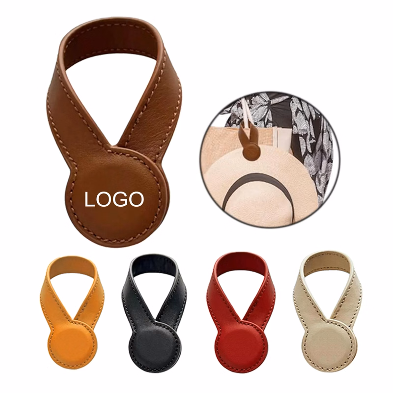 Stylish PU Leather Hat Clip Holder
