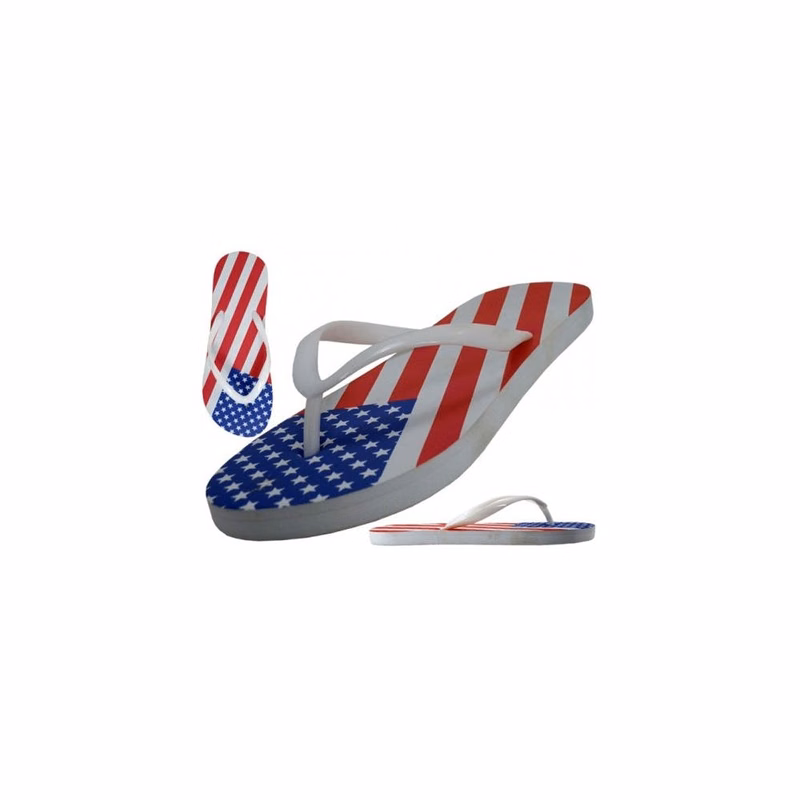 Women's U.S. Flag Print Flip Flops - Assorted Sizes