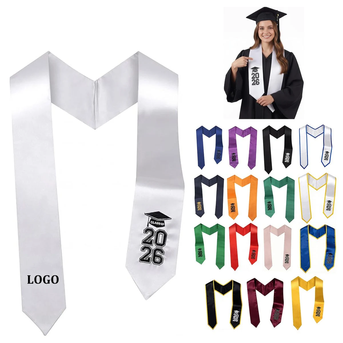 Graduation Unisex Sash Honor Stole 1
