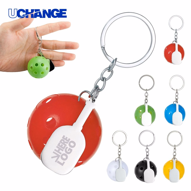 Pickleball Sports Keychain Gift