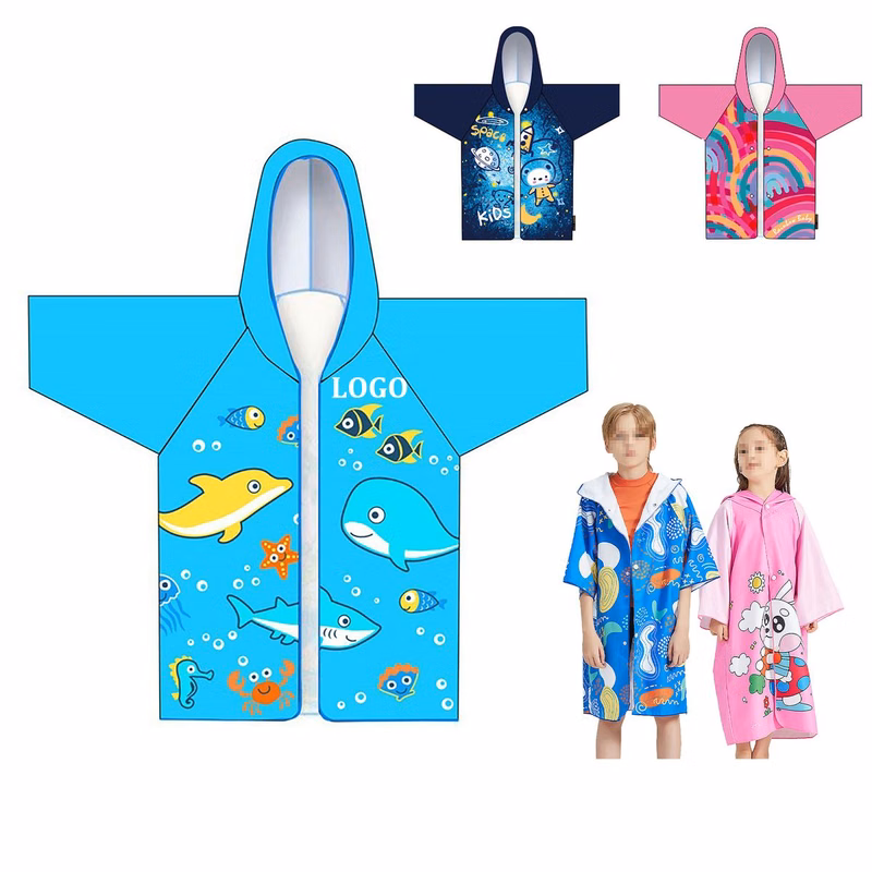 Full Color Kids Hooded Beach Towel