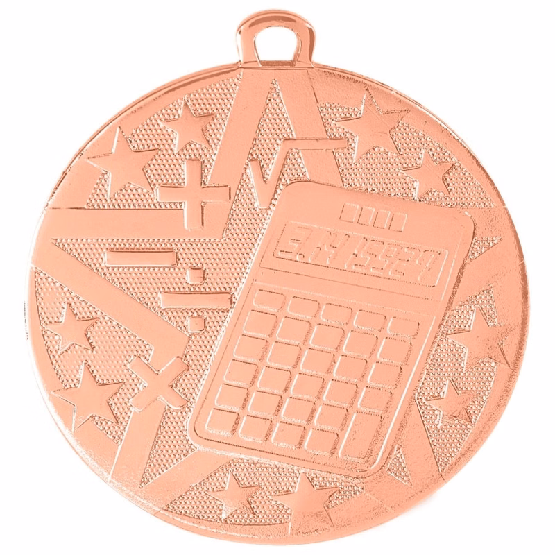 2" Bronze Superstar Math Medal