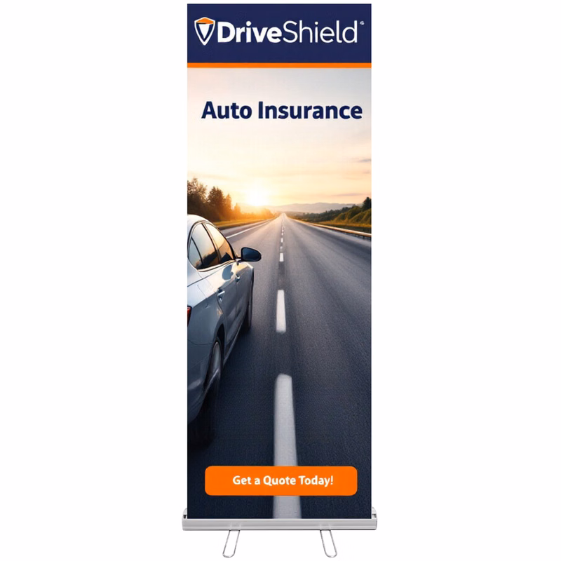 33"W x 90"H Height Adjustable Retractable Banner