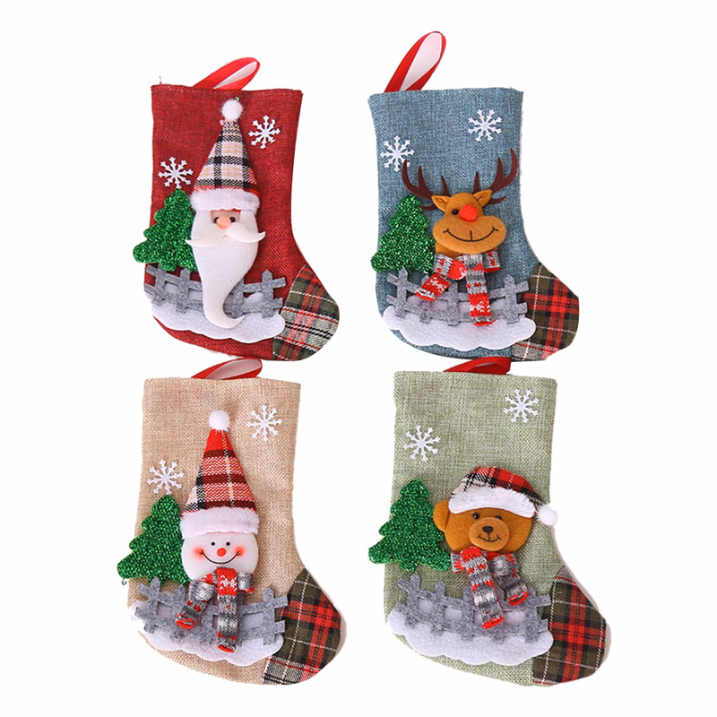 Small Christmas Candy Sock Gift Bag