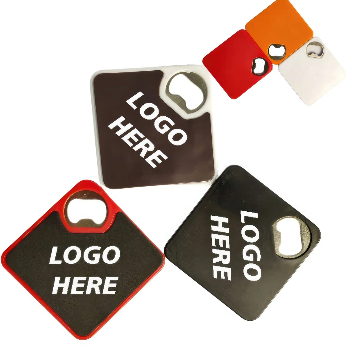Custom Square Coaster and Bottle Opener 1