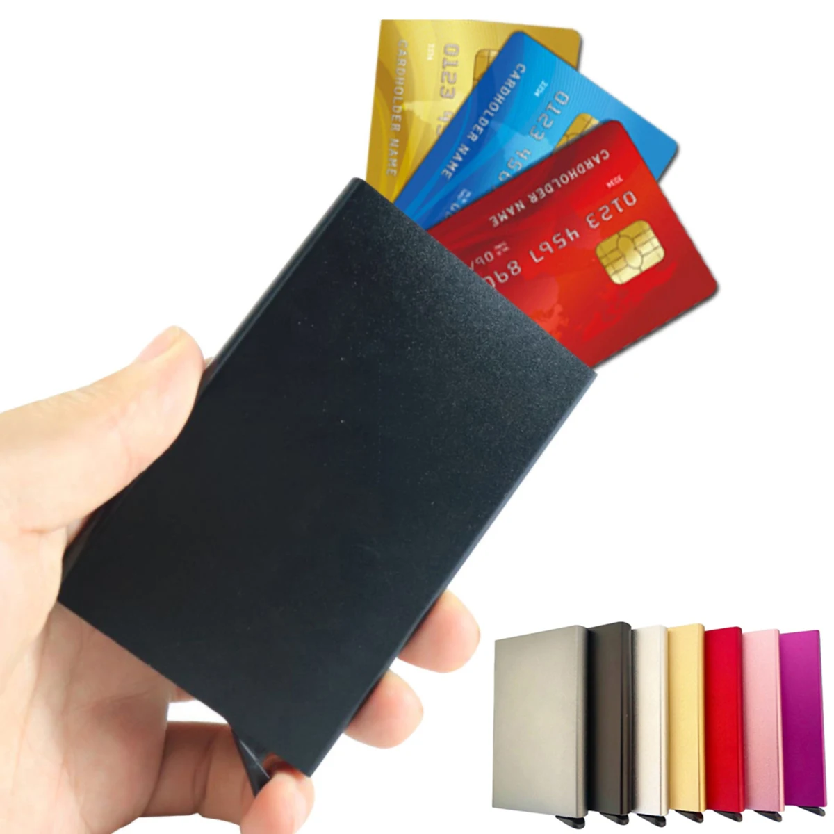 Slim Aluminum RFID Blocking Card Holder Case 1