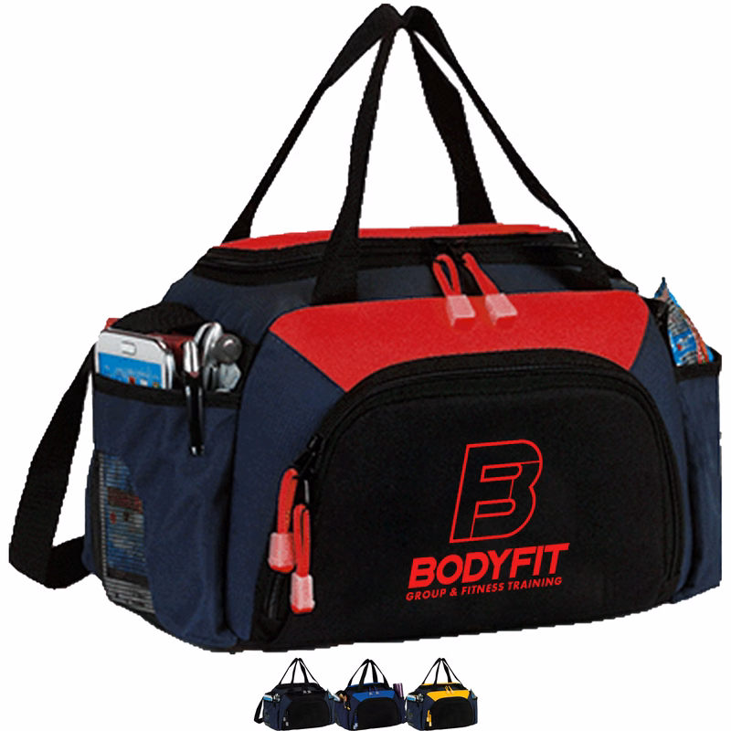 Premium Insulated 8 Pack Duffle Cooler Bag w/ Multiple Pockets (11" x 7" x 6.5")