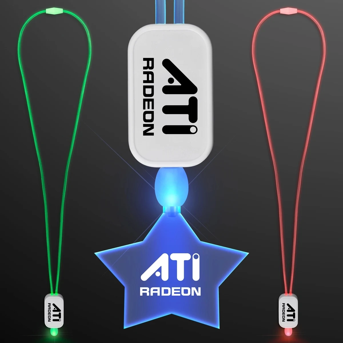 LED Neon Lanyard with Acrylic Star Pendant 1