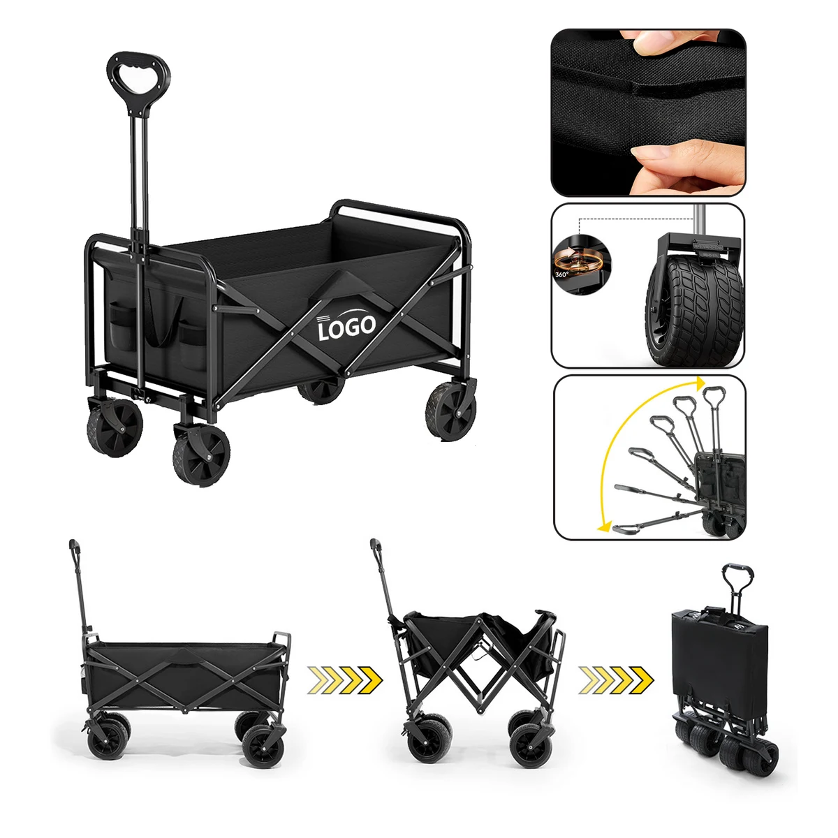 Custom Folding Outdoor Utility Wagon Cart 1