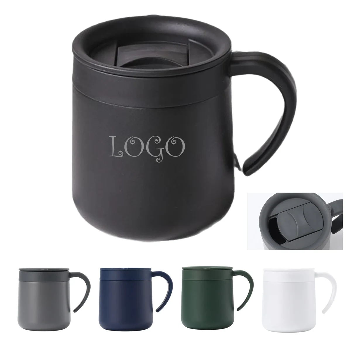 MOQ 20 10oz Stainless Steel Insulated Coffee Mug With Handle 1