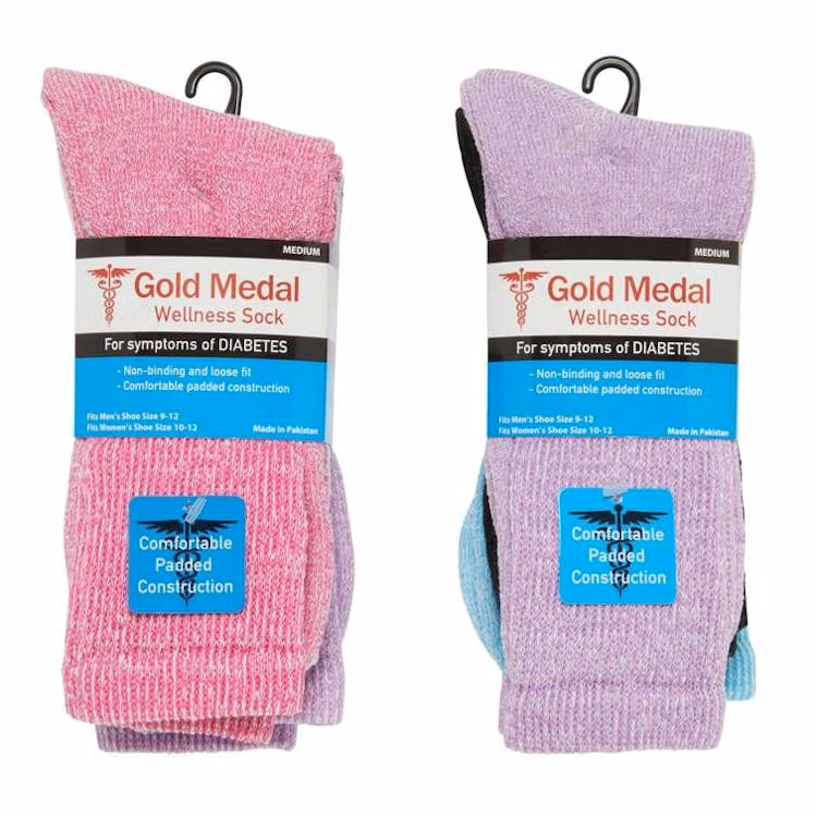 Diabetic Comfort Crew Socks - 3pk