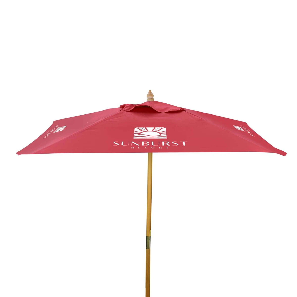 8' Square Wood Market Umbrella Kit (4 Imprints) 1