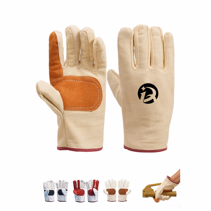 Canvas Work Gloves with Reinforced Palm and Fingertips