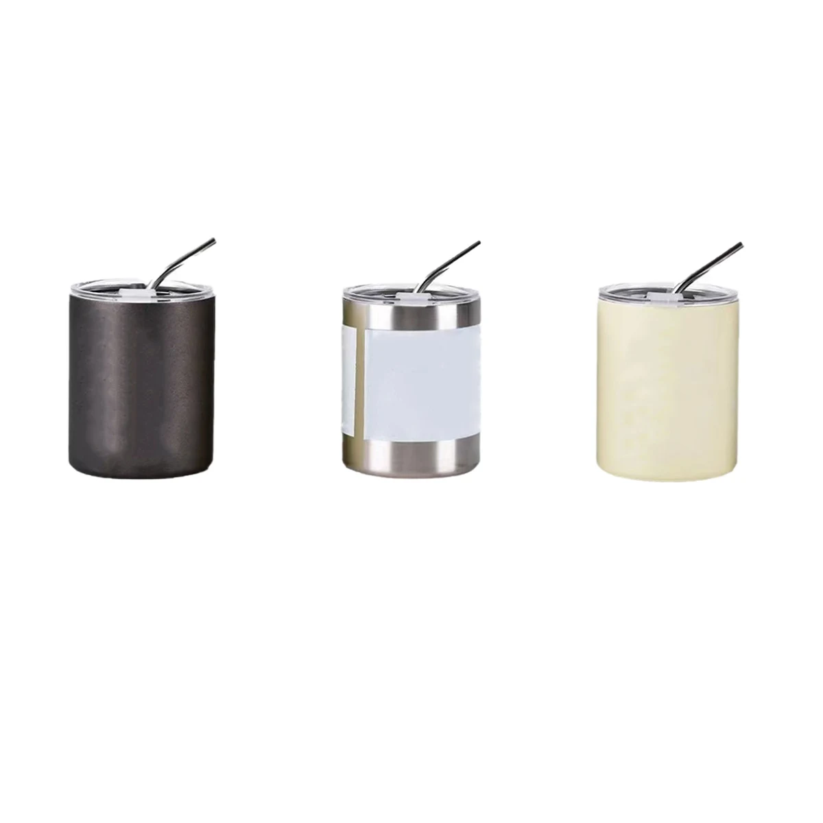 Stainless Steel Straw Thermos Mug 1