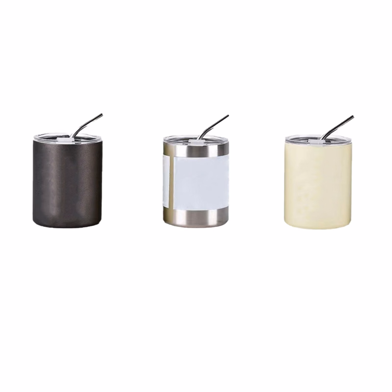 Stainless Steel Straw Thermos Mug