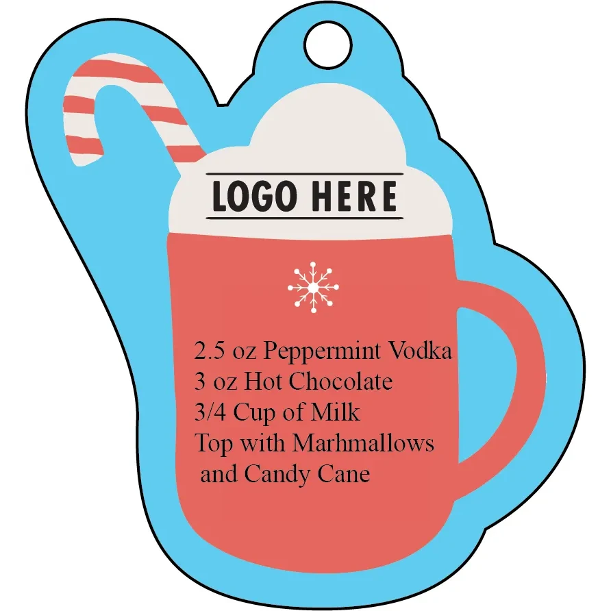 1/4" Recycled Wood Ornaments-Red Cup 1