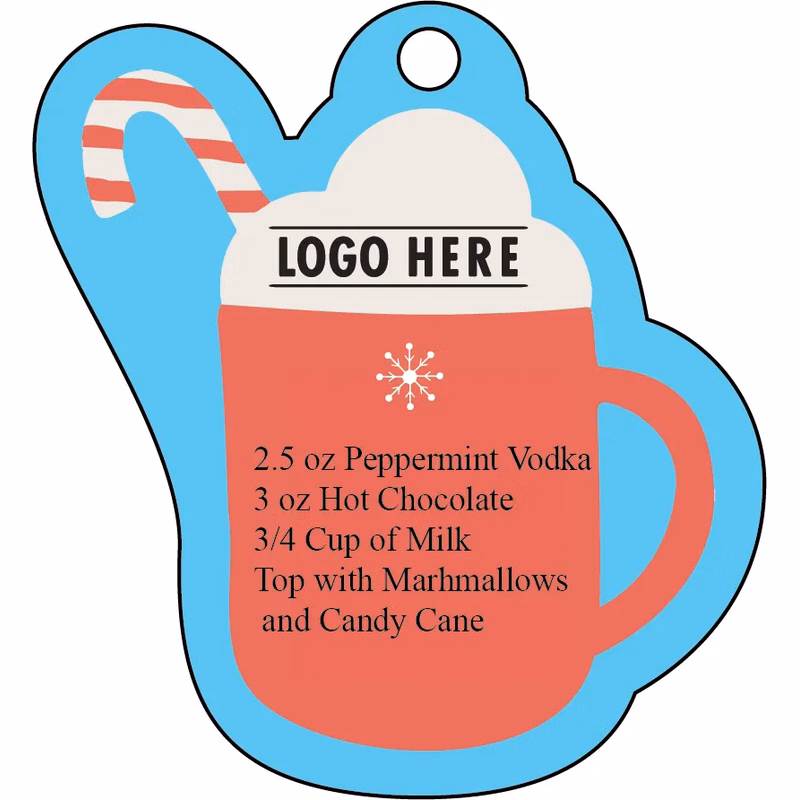1/4" Recycled Wood Ornaments-Red Cup