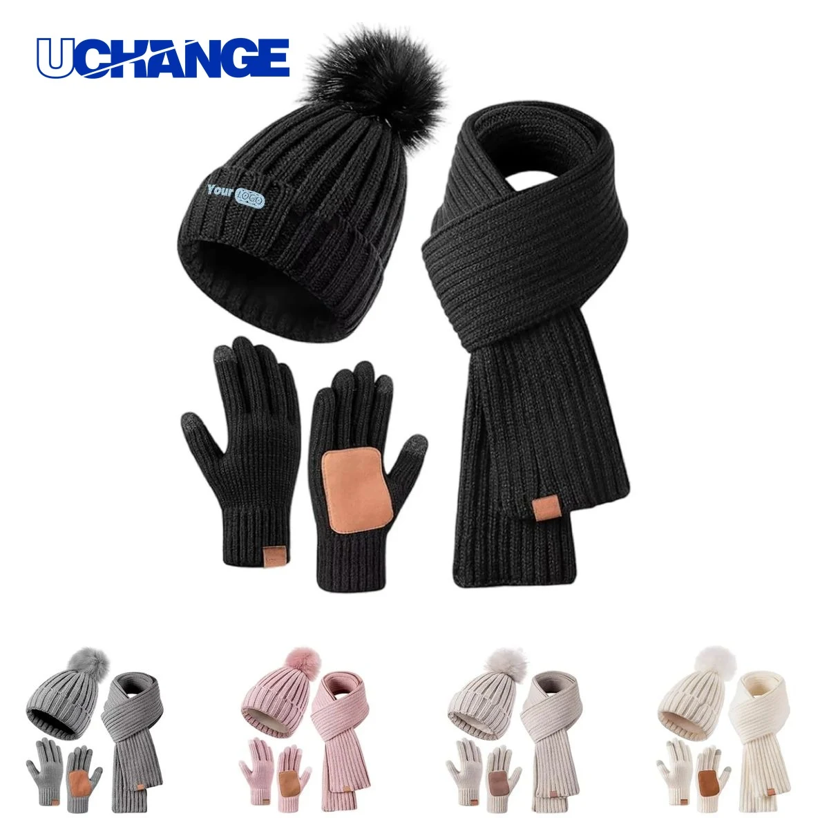 Adult Hat Scarf Gloves Set 1