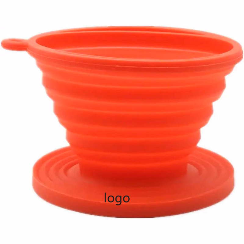 Collapsible Silicone Portable Reusable Coffee Dripper w/ Carry Clip