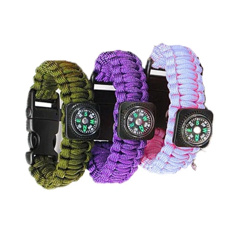 Paracord Survival Bracelet With Compass & Whistle 1