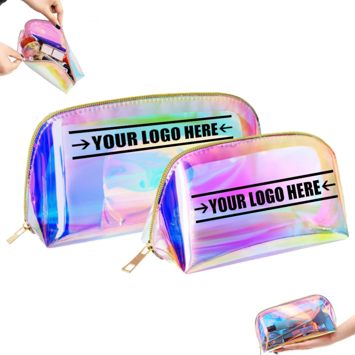 TPU Holographic Clear Makeup Bag 1