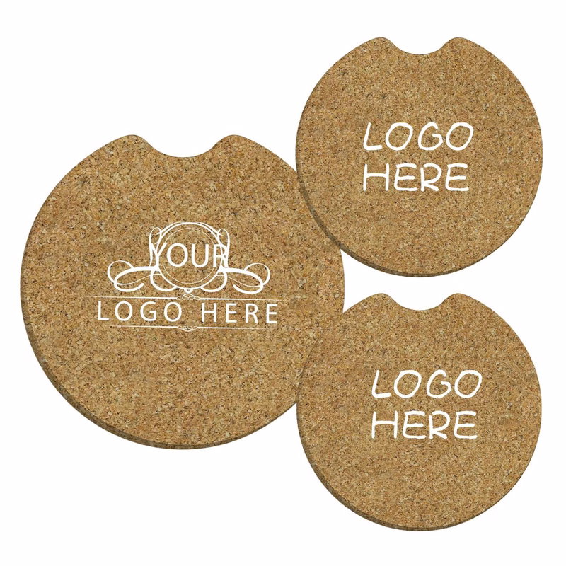 Cork Anti-Slip Coasters for Cars