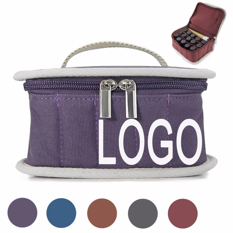 Canvas Essential Oil & Nail Polish Organizer Storage Bag