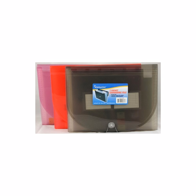 Expanding File - 7 Pocket Letter Size Assorted Colors