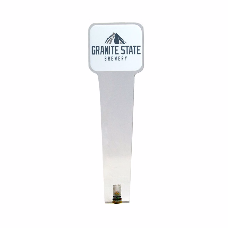 Acrylic Beer Tap Handle with Header - 3.2"w x 11"h x 75"d