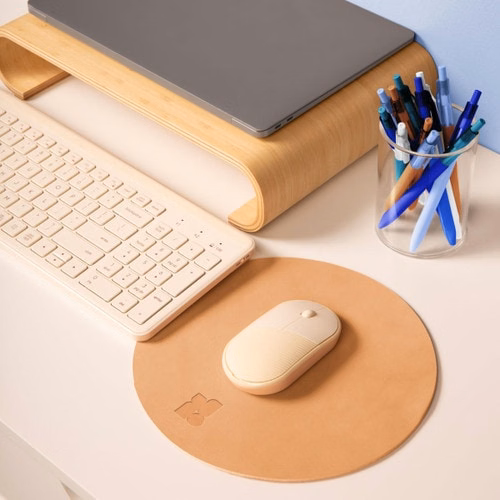 ROUND LEATHER MOUSEPAD