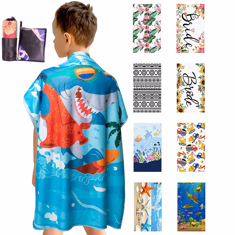 31.5 x 51.18 Inches Kids Double Side Printing Super Microfiber Beach Towel