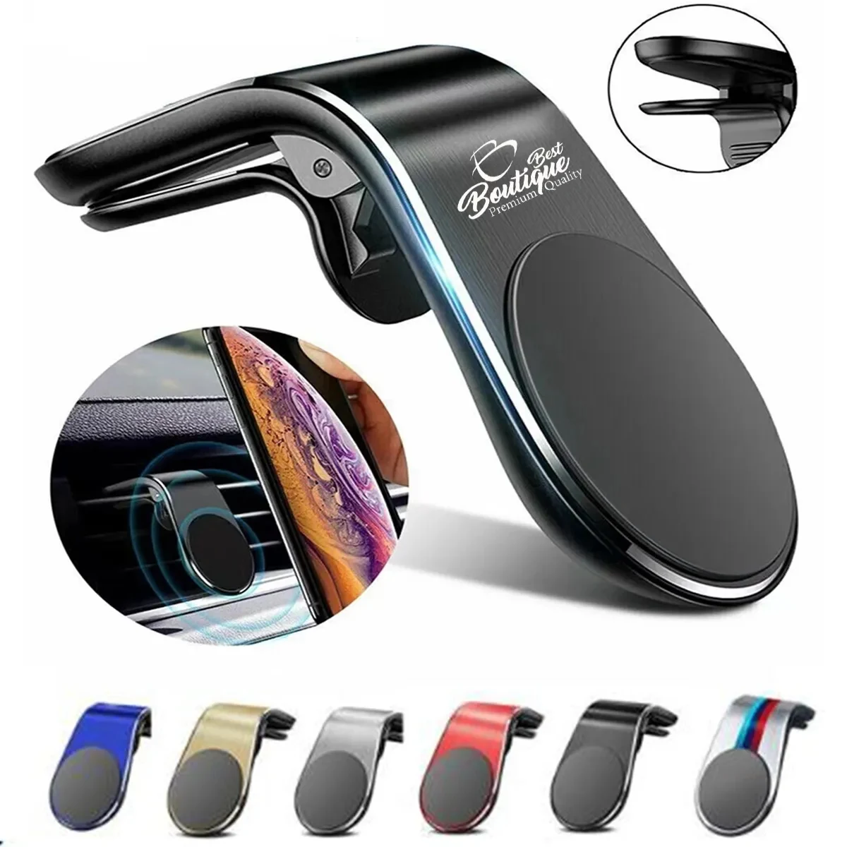 Adjustable Magnetic Car Air Vent Smartphone Stand Holder 1